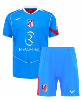 Billige Fotballdrakt Atletico Madrid Replika Tredjedraktsett Barn 2025-26 Kortermet (med bukser)
